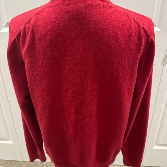Lands End button-up red cardigan, size large (14-16) - Picture 2 of 3
